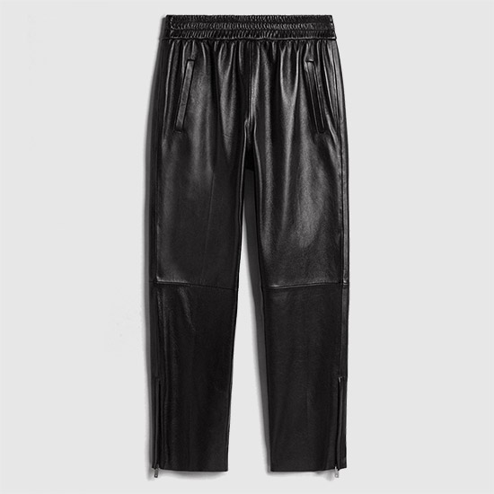 골든구스 Women's NappaLeather Jogger Pants GWP01486 P001178 90100 BLACK