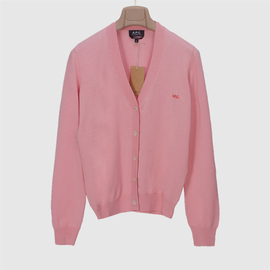 아페쎄 BELLA 로고 자수 가디건 COEZJ F22249 FAA PINK