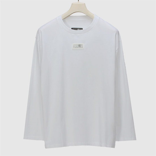 MM6 메종 마르지엘라 남성 넘버로고 티셔츠 SH0GC0007 S24312 100 WHITE