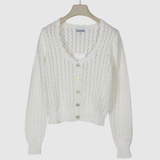 가니 Cotton 레이스 오넥 Cardigan K2062 151 PALOMA BRIGHT WHITE