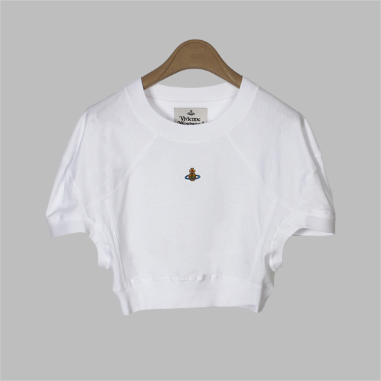 비비안웨스트우드 풋볼 크롭 티셔츠 1G01000A J004A A401 WHITE