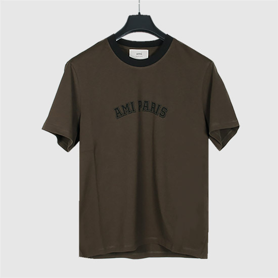 아미 남성 파리 티셔츠 UTS047 724 221 DARK COFFEE