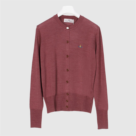 비비안웨스트우드 울실크 베아 Cardigan 1803002P Y001A H407 VINTAGE BERRY