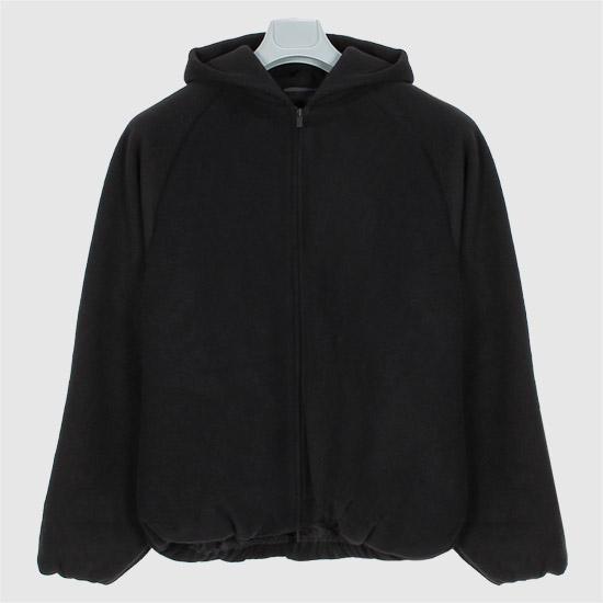 피어오브갓 Essential Brushed Hoodie Bomber 202HO246250F BLACK