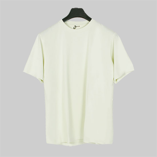 오라리 남성 러스터 플레이팅 티셔츠 A00P02GT IVORY PISTACHIO