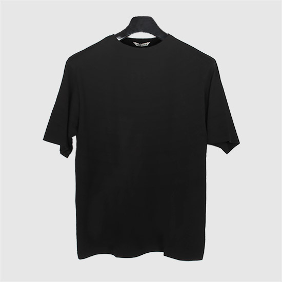 오라리 남성 러스터 플레이팅 보트넥 티셔츠 A00P04GT BLACK