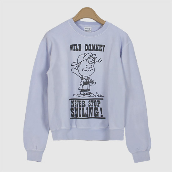 와일드동키 스마일링 Crew Neck Sweatshirt SMILING OLD DYED WISTERIA