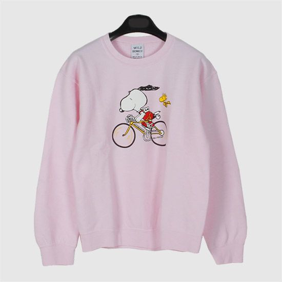 ์์ผ๋๋ํค ๋ฐ์ด์ํด Crew Neck Sweatshirt BICYCLE DYED LIGHT PINK