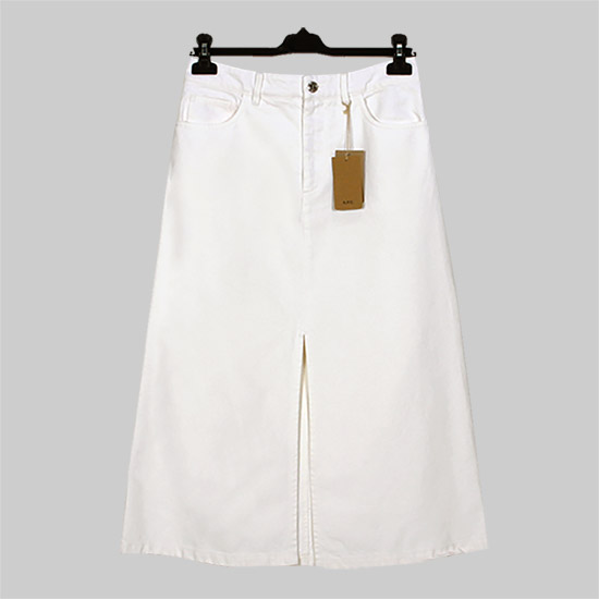 아페쎄 GEORGIA 조지아 데님 스커트 COGZV F06423 AAB WHITE