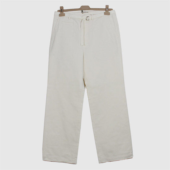오라리 남성 워시드 코튼 치노 벨티드 팬츠 A25SP01FC IVORY WHITE