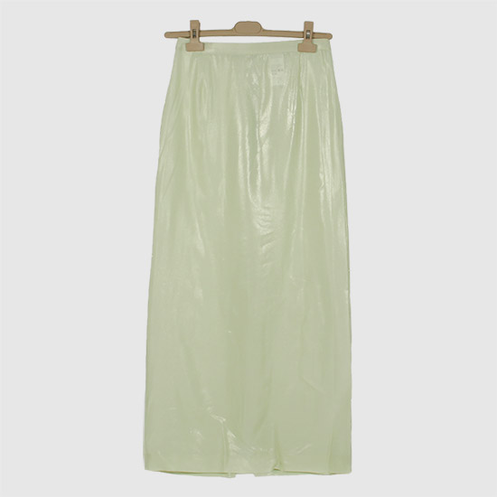 오라리 포일 Print Silk Maxi Skirt A25SS02SL PALE GREEN
