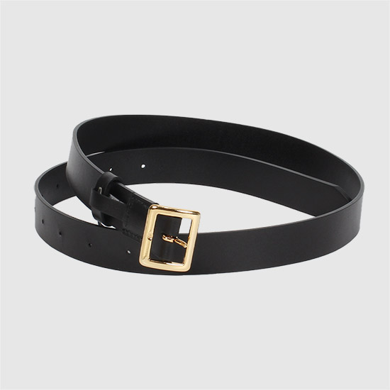오라리 남여 공용 블랙 스퀘어 버클 벨트 A25SB05RP BLACK