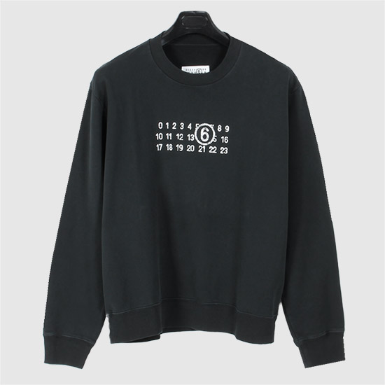 MM6 메종 마르지엘라 남성 뉴메릭 스웨트셔츠 SH2GU0021 M25004 900 BLACK
