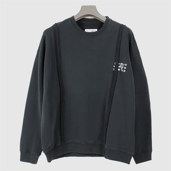 MM6 메종 마르지엘라 남성 로고 스웨트셔츠 SH2GU0019 M25004 900 BLACK