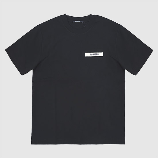 자크뮈스 Men's 그로그랭 Short Sleeve T-Shirt TSM00133AJ00226 990 BLACK