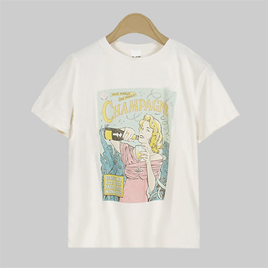리던 Women's 버블스 Classic T-Shirt 02402WCGT368 VINTAGE WHITE