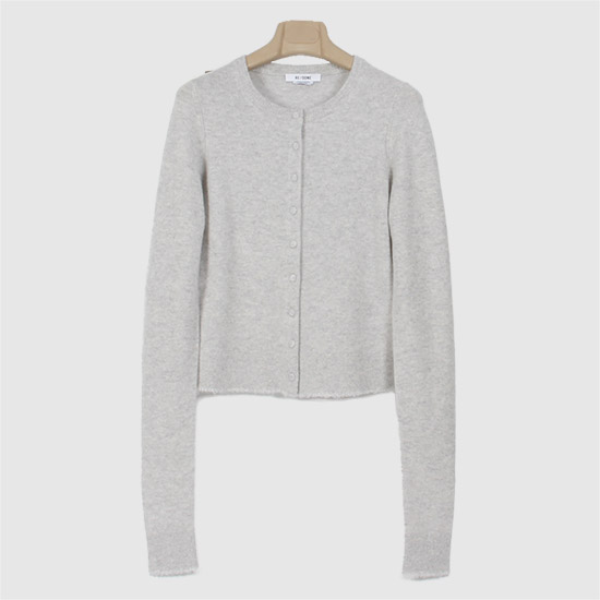 리던 여성 크루넥 캐시미어 가디건 69710WXLSCAR LIGHT HEATHER GREY