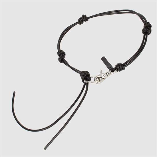 아워레가시 우돈 라돈 가죽 목걸이 A4258UB BLACK