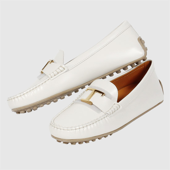 토즈 여성 시티 고미노 드라이빙 슈즈 XXW10L0IZ00RXN B015 WHITE