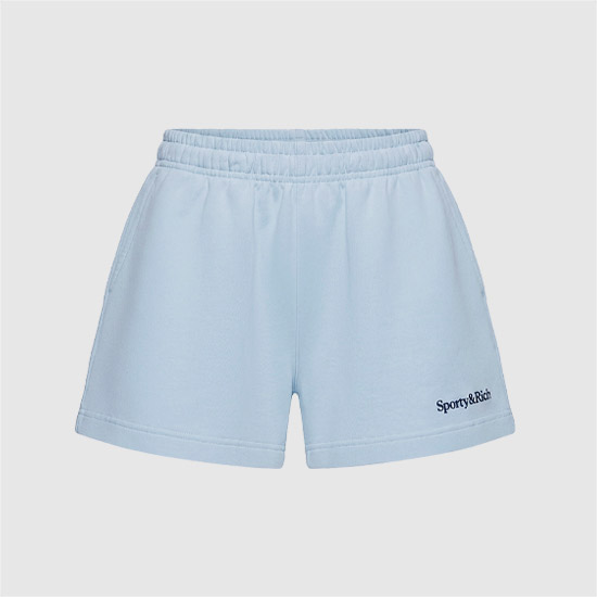 스포티앤리치 여성 세리프 자수 디스코 쇼츠 팬츠 SH03775300BL90 CIEL