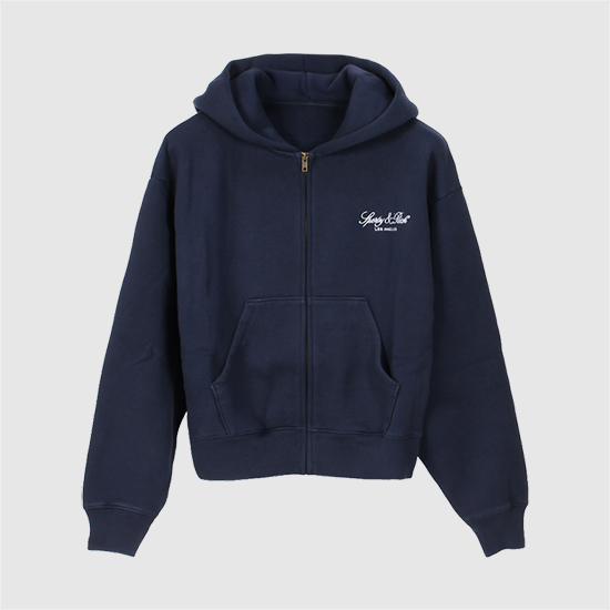 스포티앤리치 여성 벤돔 LA 지퍼 후디 ST09476269BL106 DARK NAVY WHITE