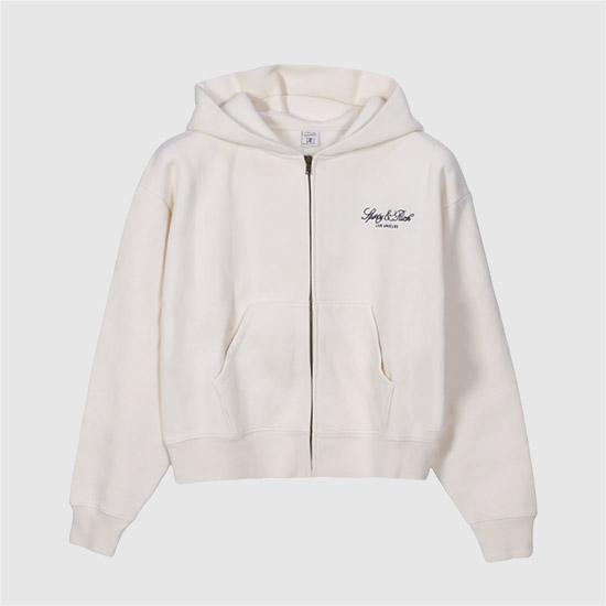 스포티앤리치 여성 벤돔 LA 지퍼 후디 ST09476269WH37 ECRU NAVY
