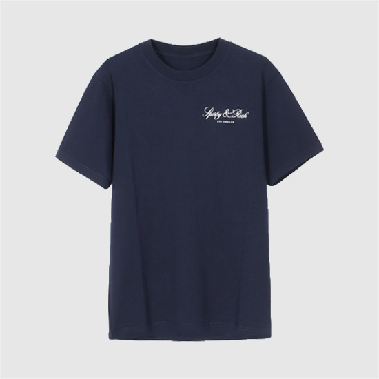 스포티앤리치 여성 벤돔 LA 티셔츠 TO11976269BL106 DARK NAVY WHITE