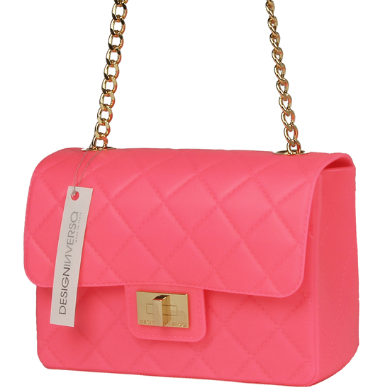 디자인 인베르쏘 MILANO 젤리 미니체인백 ROSA FLUO