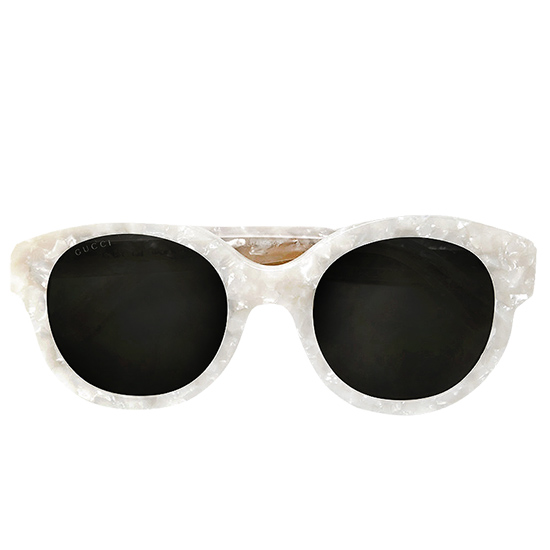 GUCCI Round 선글라스 GG0207S IVORY