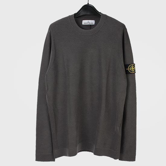 스톤아일랜드 와펜 패치 크루넥 니트 7215560D9 V0065 ANTHRACITE