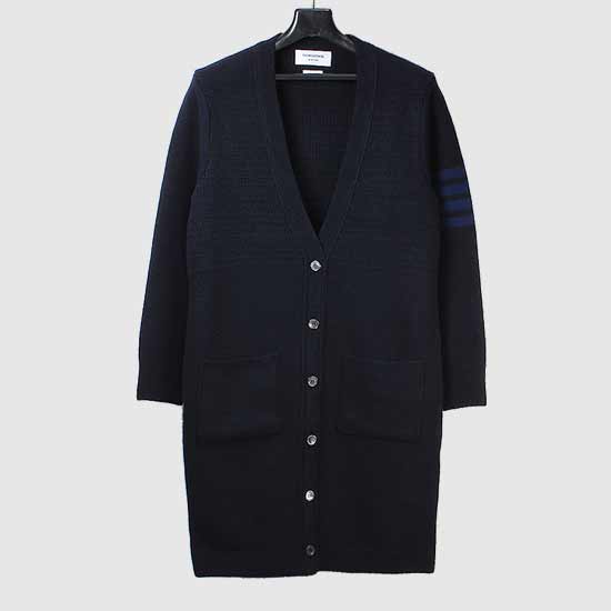 톰브라운 여성 캐시미어 블랜드 하프 가디건 FKC339A 05812 415 NAVY