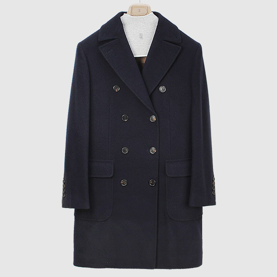 브루넬로 쿠치넬리 남성 캐시미어 코트 MT4979070 TT497 C210 NAVY