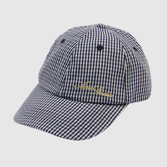 아크네 체크 베이스볼 캡 C40148 CNL NAVY/PALE GREEN