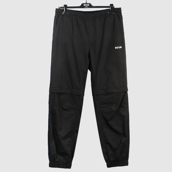 MSGM 남성 액티브 포플린 코튼 팬츠 3040MP09X 217104 99 BLACK