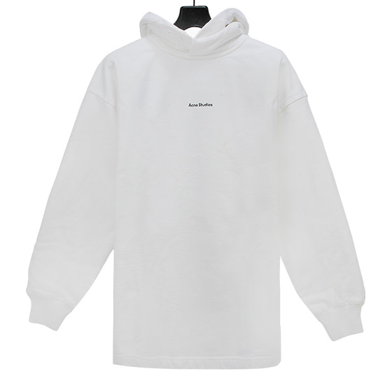 아크네 남녀공용 로고 후드 스웨트셔츠 AI0083 183 OPTIC WHITE