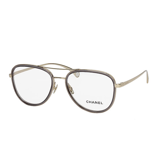 샤넬 파일럿 선글라스 2196 C448 PALE GOLD/LIGHT GREY