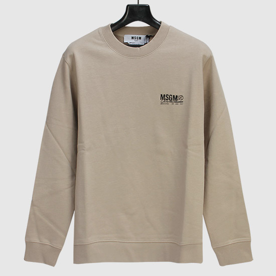 MSGM 여성 NEW WORLD MANAGEMENT 로고 스웨트 셔츠 3141MDM106 217799 23 BEIGE