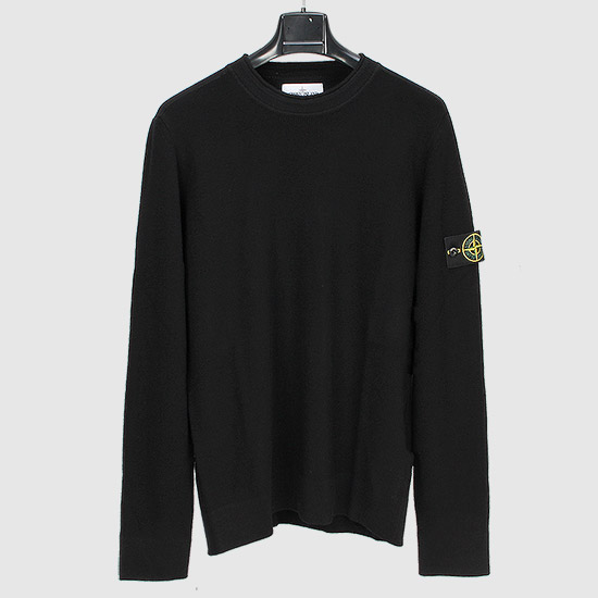 스톤아일랜드 와펜 패치 울 니트 7515560C2 V0029 BLACK