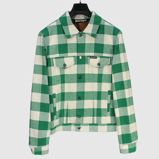 팜엔젤스 남성 체크 퀼팅 자켓 PMEA169F21FAB001 0310 OFF-WHITE