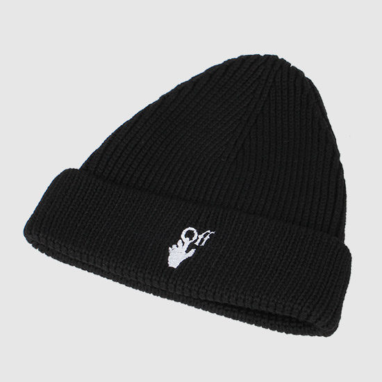 오프화이트 남성 HAND OFF 울 비니 OMLC016F21KNI001 1001 BLACK/WHITE