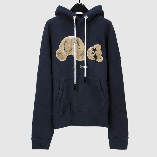 팜엔젤스 남성 스프레이 베어 후디 PMBB058F21FLE012 4660 NAVY BLUE/BROWN