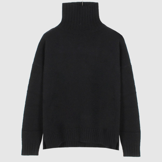 막스마라 트라우 Turtleneck Wool Cashmere Sweater TRAU 006 NERO UNITO