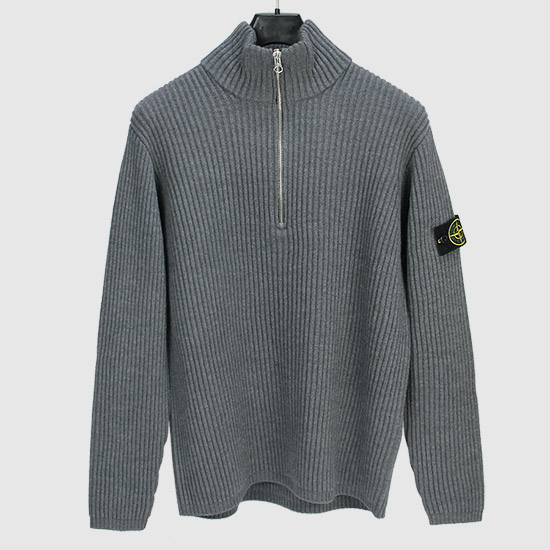 스톤아일랜드 반 집업 울 니트 7515518C2 V0060 GREY