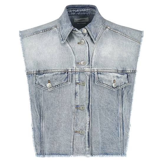 ์ด์๋ฒจ ๋ง๋ TYRA Denim Vest Jacket VE1747 022E 30LU LIGHT BLUE