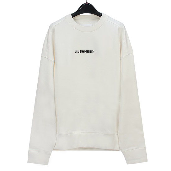 질샌더 남녀공용 플러스 로고 스웨트 셔츠 JPPU7075113 WU248608 102 WHITE