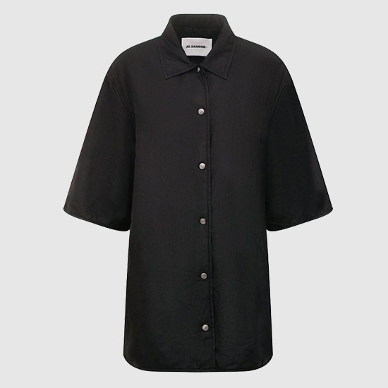 질샌더 여성 패딩 셔츠 JPPU600577 WU470900A 001 BLACK
