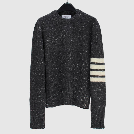 톰브라운 풀오버 모헤어 트위드 니트 MKA093A 00278 025 DARK GREY