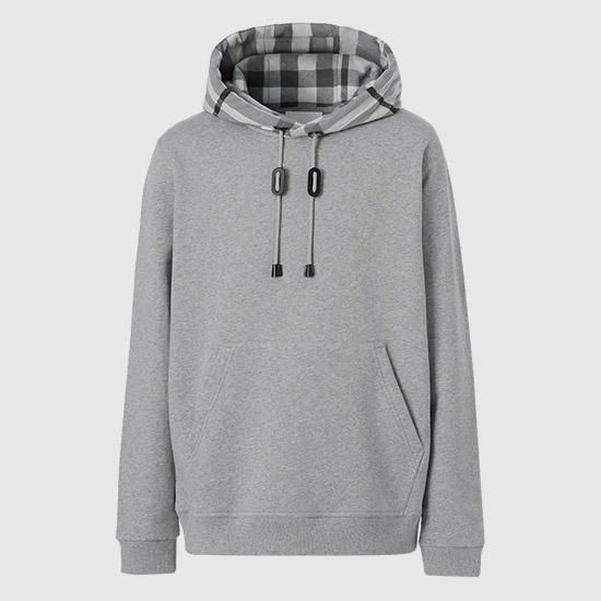 버버리 남성 SAMUEL 체크 후디 8057010 A2142 PALE GREY MELANGE