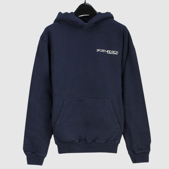 스포티 앤 리치 DISCO 후드 스웨트 셔츠 HO472NA NAVY