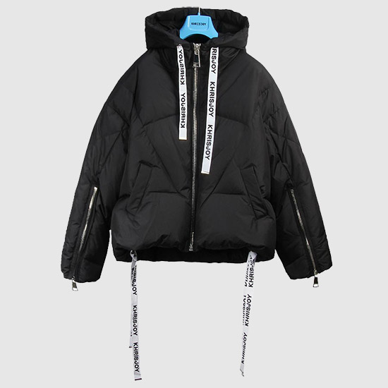 크리스조이 여성 PUFFER 다운 자켓 AFPW001 NY BK01 BLACK